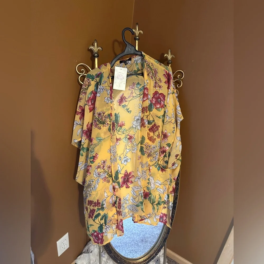 Ambiance Yellow Floral Tank Top - Picture 1 of 6